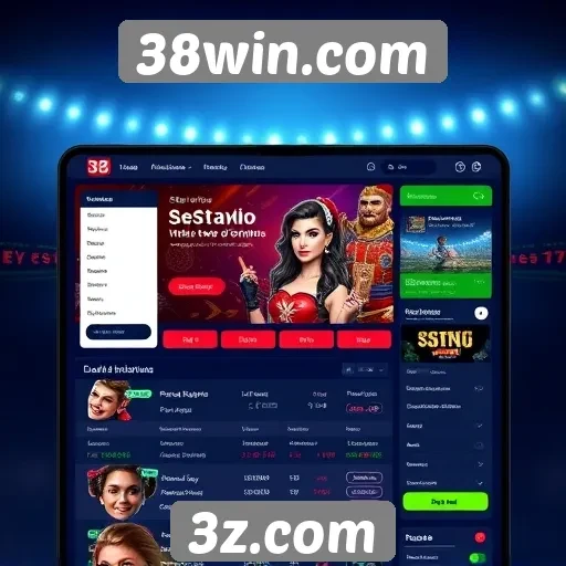 Análise da interface do usuário do site 38win